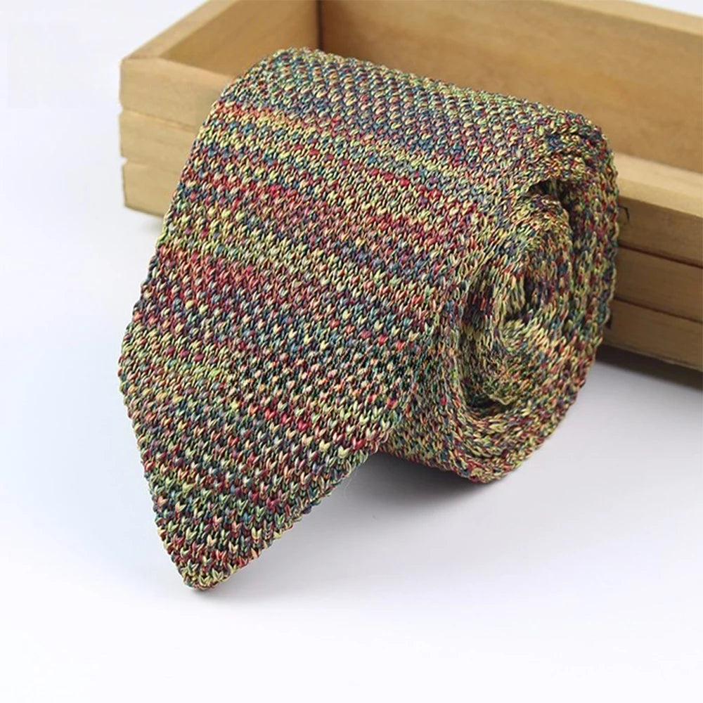 Cravate homme tricotée dégradée — slim, classique, tissée, étroite