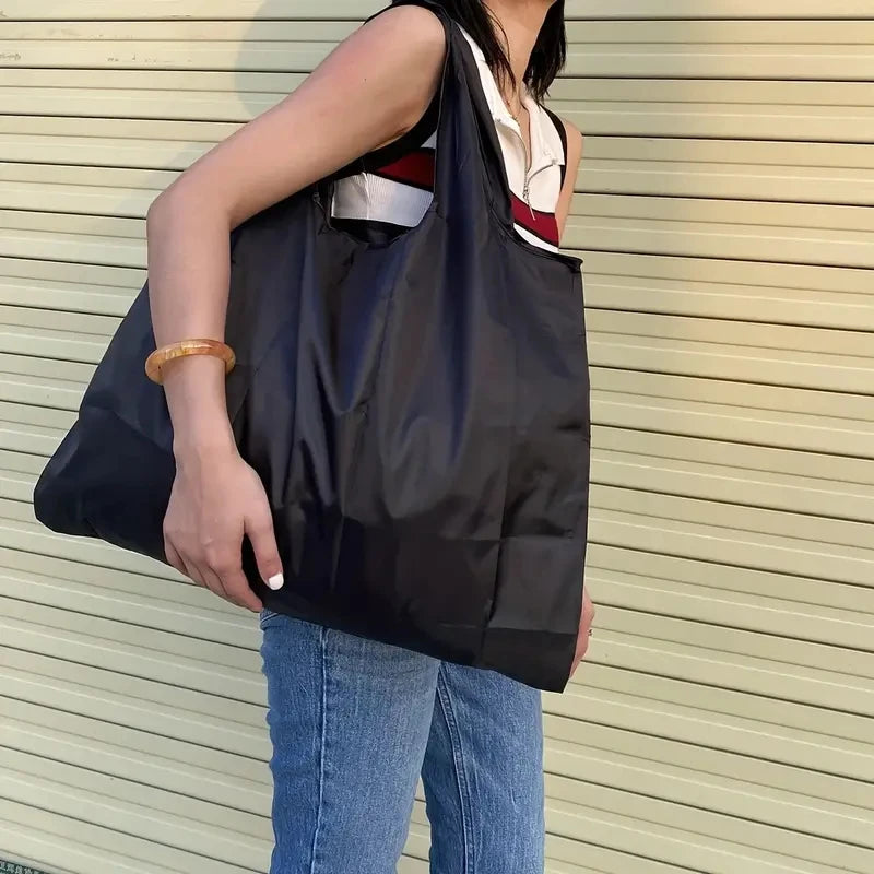 Sac Épicerie Pliable Étanche Grande Capacité — Rangement Épaule Portable