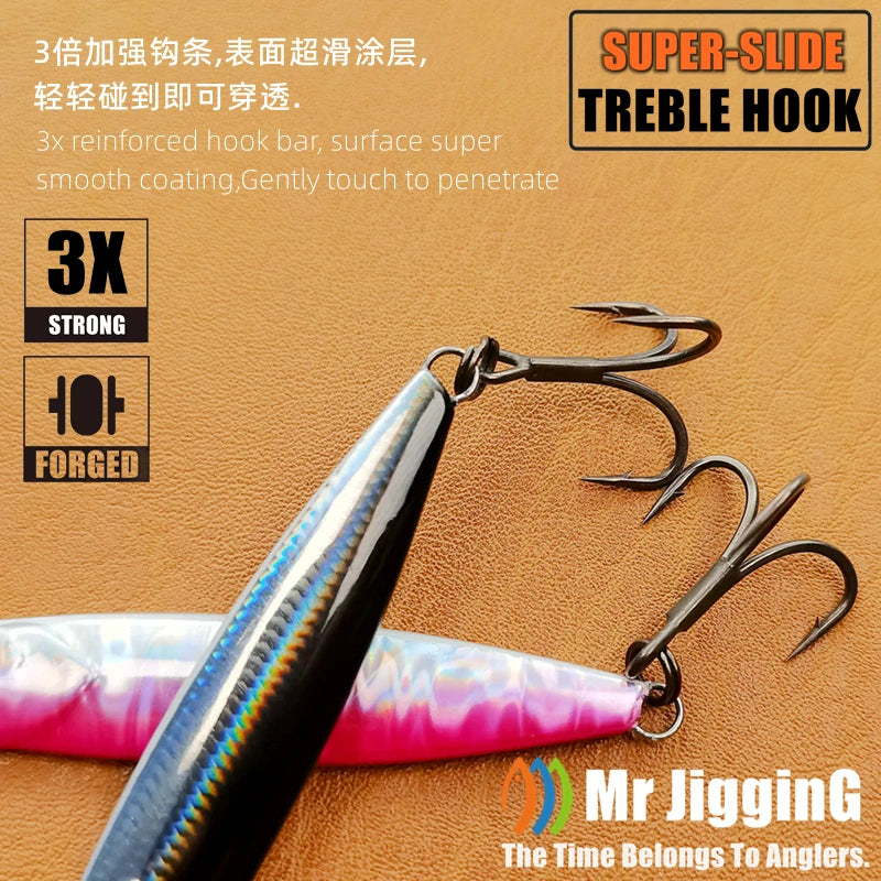 Mr JigginG – leurre métallique à coulage rapide, 10/15/20/30/40g, pour lancer de rivage d'eau salée, bar de mer, appât artificiel
