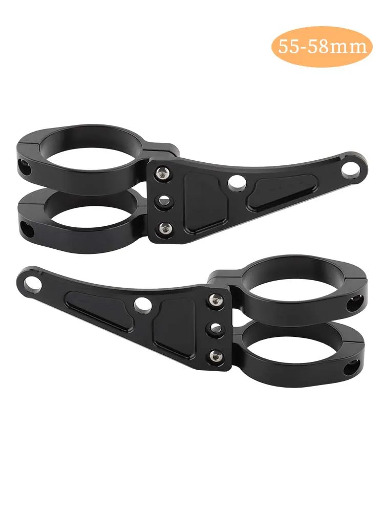 Pinces de montage pour tube de fourche de moto — support de lumière, 33-58mm, universel