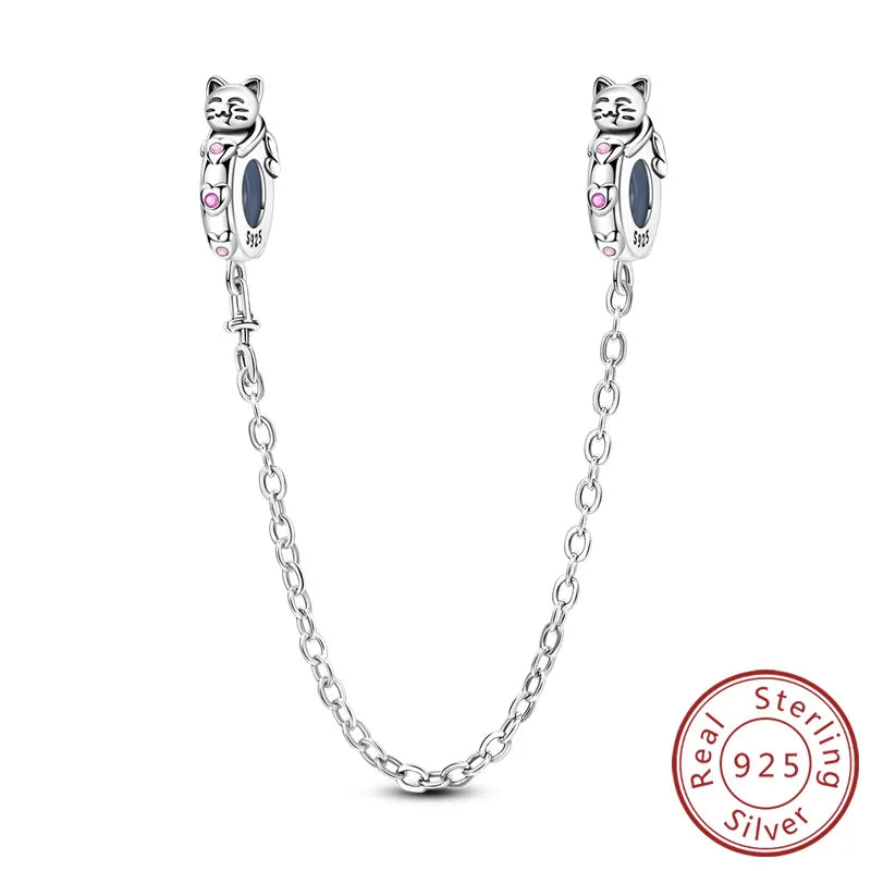 Abalorios de plata de ley 925 con huellas de perro, gato, corazón, animales, abalorios que se ajustan a pulseras, collares, colgantes, joyas para mujer, para hacer tú mismo