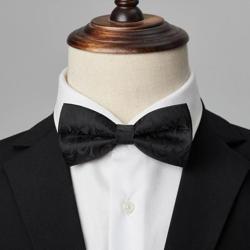 1 pieza pajarita para hombre, pajarita negra para boda, corbata de lazo ajustable, pajarita clásica, corbata de mariposa, corbata doble para adulto, regalo de negocios