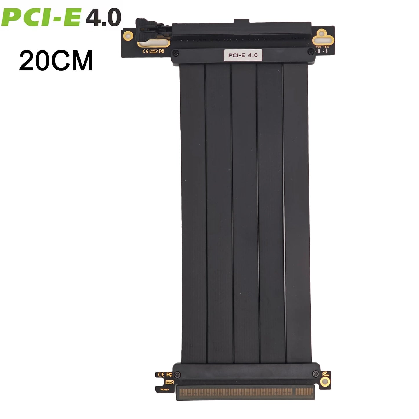 PCI Express 3.0/4.0x16 à x16 Gen 4 GPU Double carte graphique inverse câble d'extension carte Riser pour connecteur plaqué or ITX
