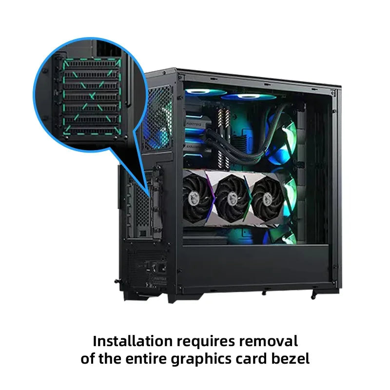 Teucer support de montage GPU Vertical support de carte graphique PC PCI-E 3.0/4.0x16 Anti-interférence Flexible 90 °   Câble d'extension