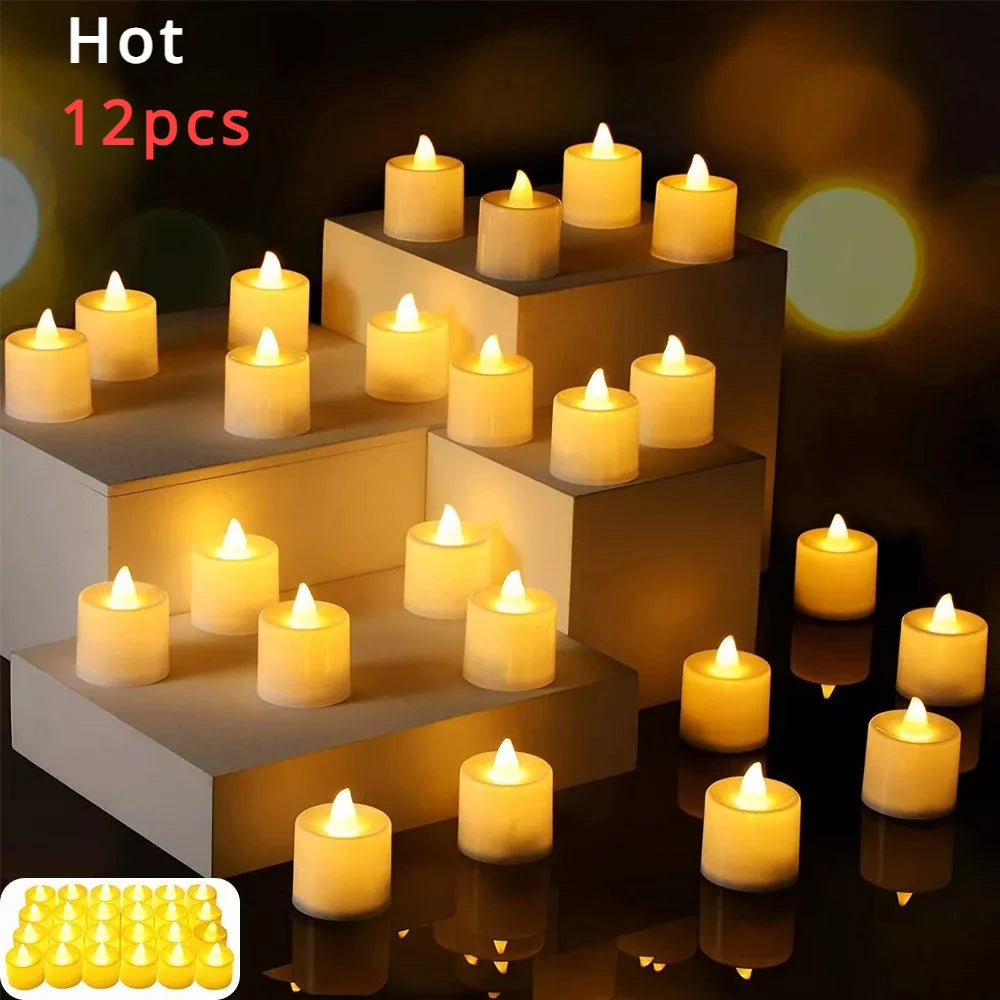 Battery Powered LED Candle, Flameless Fake Tea Light, for Wedding, Birthday Party, Home Decoration, Chandelier