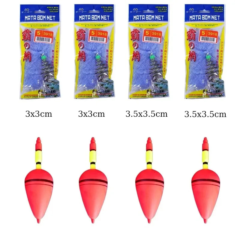 Fishing net with high carbon steel frame, luminous bead trap, sea fish net, gear design, feeding trap
