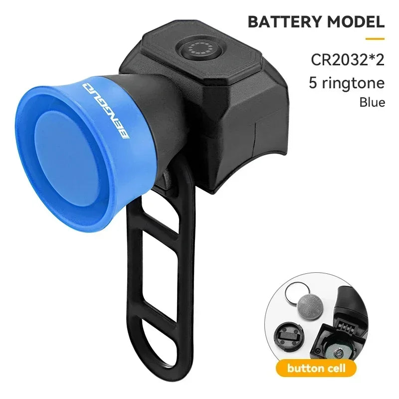 Nouveau klaxon de vélo VTT, chargement USB, sonnette électronique étanche, équipement d'équitation, accessoires de Scooter pour enfants