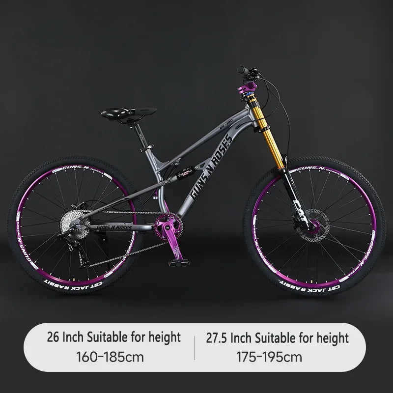 27.5-inch 10-speed Soft Tail Downhill Bicycle Shoulder Air Suspension Mountain Bike Oil Disc Brake Cross-Country Bicicleta