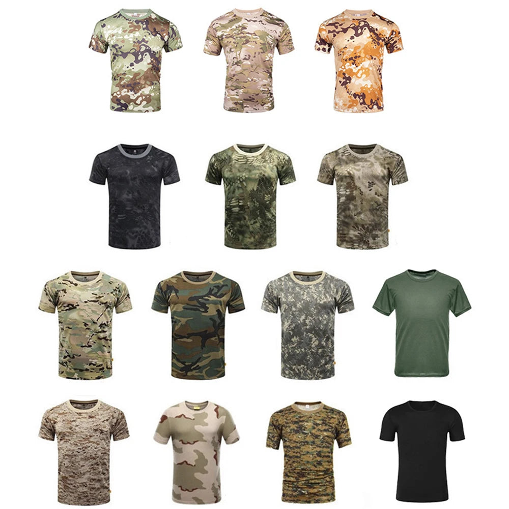 CamSolomon-T-shirt à manches courtes et col rond 3D pour hommes, vêtements de plein air, t-shirts de sport décontractés, mode de rue, été