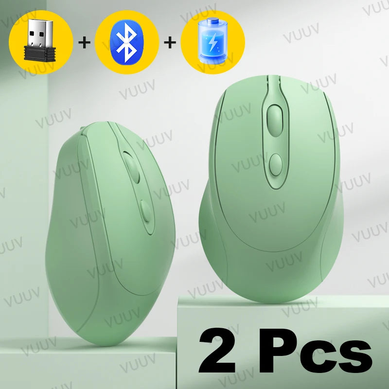Souris Bluetooth sans fil Portable compacte ergonomique 2.4G USB silencieuse 1600DPI 500mAh Rechargeable pour PC tablette ordinateur Portable MacBook