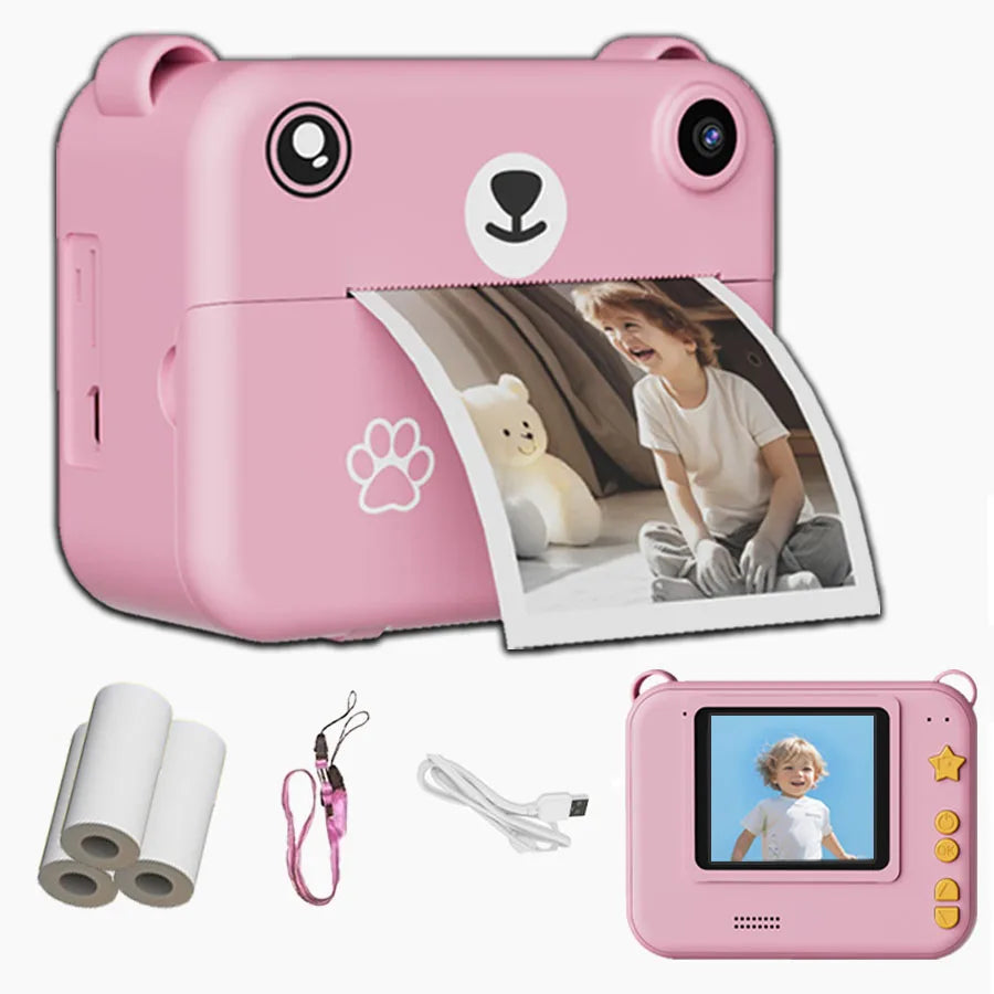 L'appareil photo pour enfants multifonctionnel est un cadeau d'Halloween incontournable. La caméra peut imprimer instantanément et est une petite caméra portable