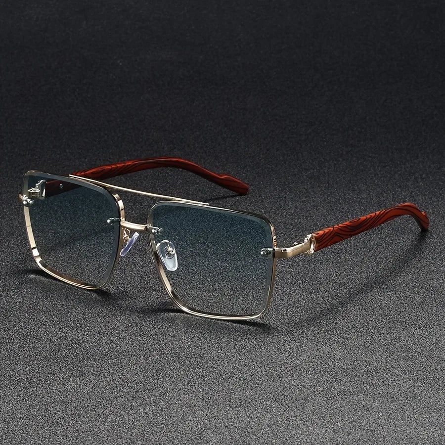 Lunettes de soleil carrées pour hommes — vintage, femmes, mode, rétro, 2025