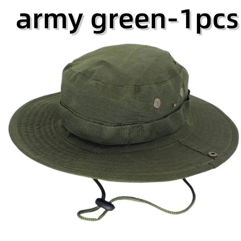 Sombrero para el sol para hombres y mujeres, gorra de camuflaje, para deportes al aire libre, tipo cubo, pesca, senderismo, caza, 60CM
