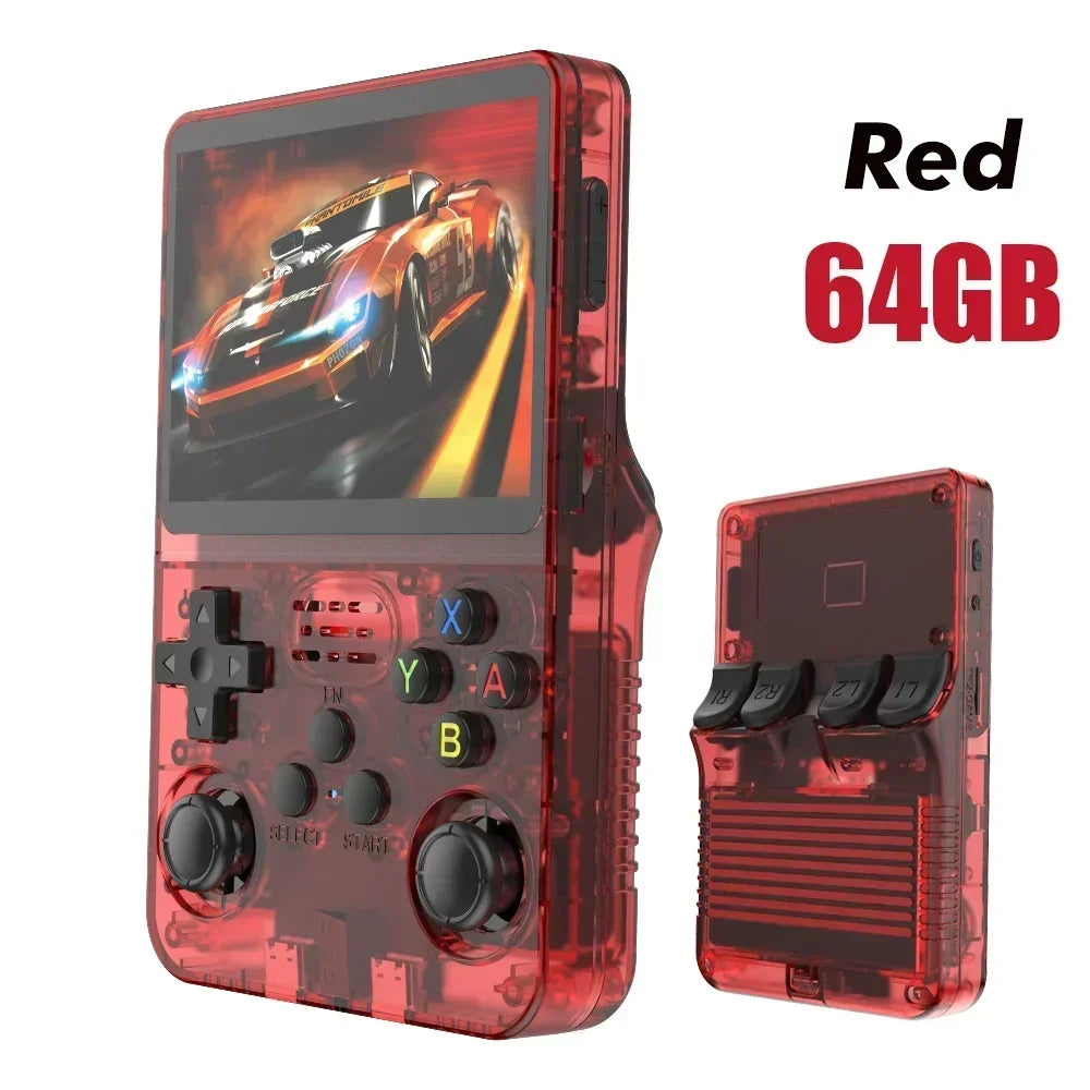 Nuevo sistema de consola de videojuegos portátil retro R36S, pantalla IPS de 3.5 pulgadas, reproductor de vídeo portátil de bolsillo, 128 GB, más de 20000 juegos, regalos para niños
