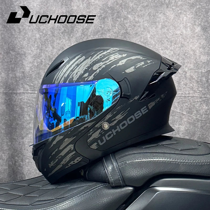 Casque moto quatre saisons Motocross modulaire rabattable — hommes, femmes, tout-terrain