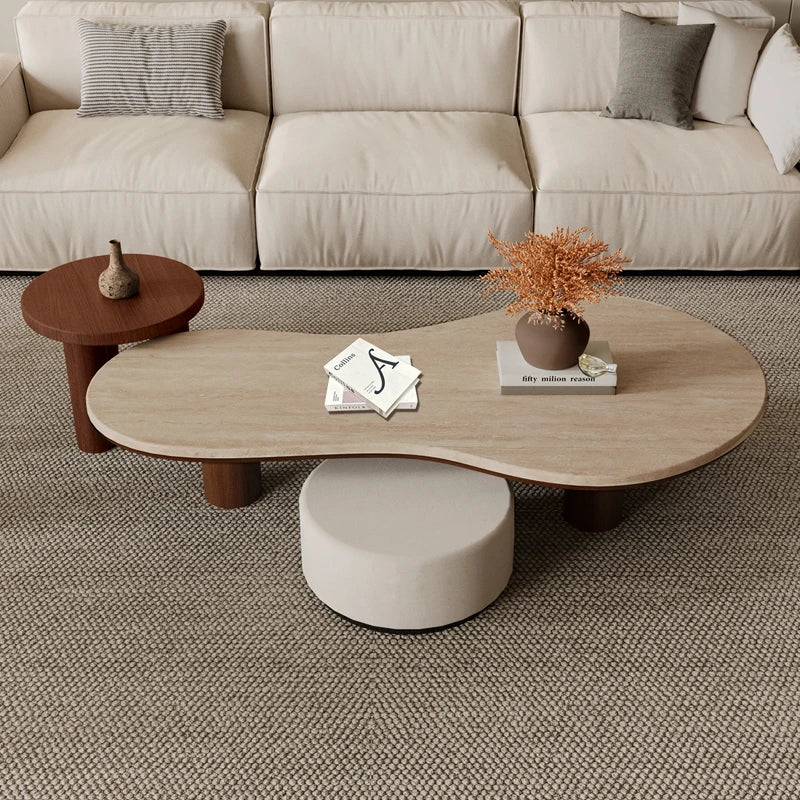 Design Unique Table Basse à la mode salon éclectique minimaliste Table Basse moderne Wabi Sabi Table Basse meubles de maison