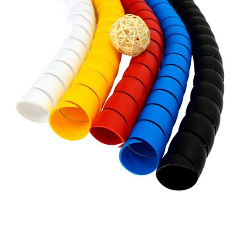 Protection de ligne spirale flexible, protection de fil, manchon de câble, couvercle en T, rond, enroulement, 8mm, 10mm, liquimanquer, 2 mètres