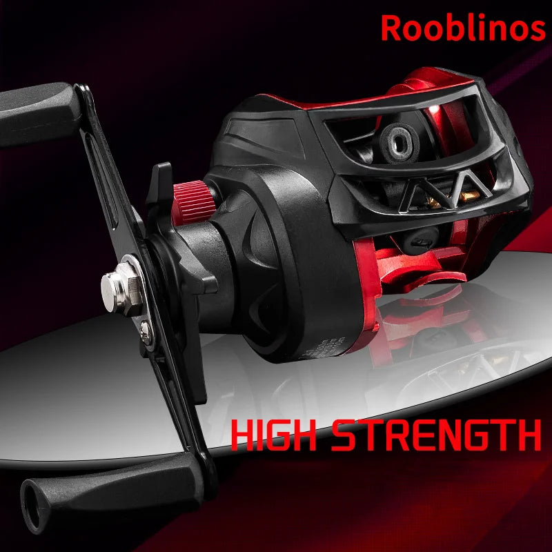 Rooblinos BR Baitcasting moulinets de pêche traînée maximale 8kg moulinet de coulée Ultra léger moulinet de pêche pour matériel de pêche au brochet de bar