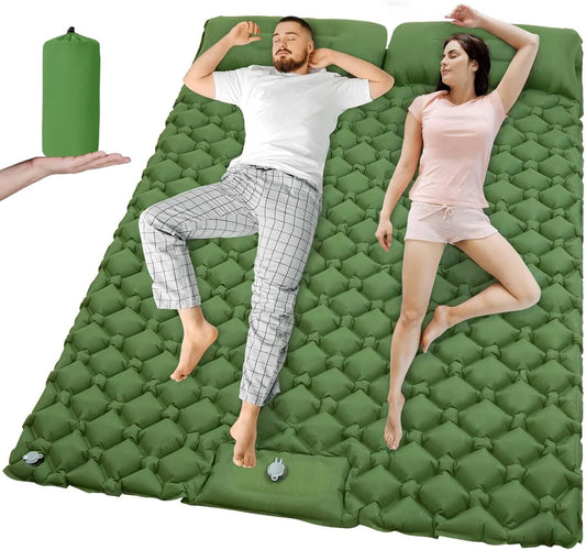 Matelas gonflable Double de Camping en plein air, coussin de couchage Extra large, lit pliant ultraléger, tapis de couchage pour voiture, tapis de voyage