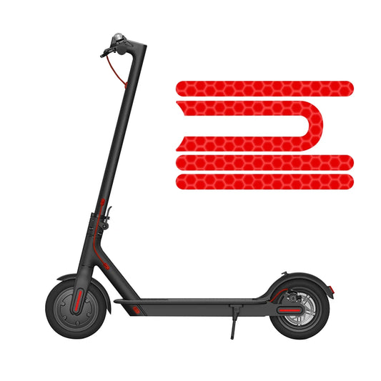 Autocollants Trottinette Électrique Réfléchissants — 4 Pièces Bandes Adhésives Protection
