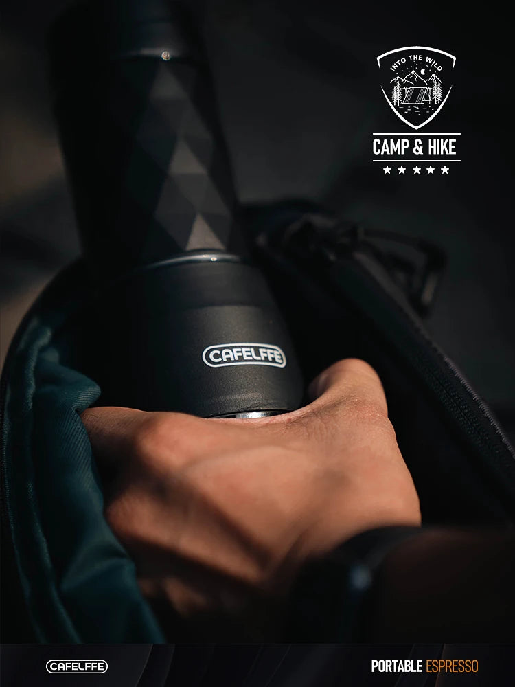 Machine à café portable 3 en 1 — eau chaude/froide, expresso manuel, capsules et café moulu, randonnée