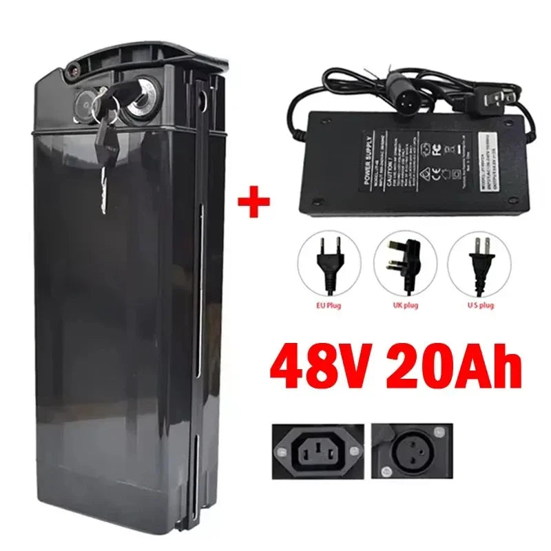 Batterie Vélo Électrique 48V/52V 20Ah/30Ah/17Ah — Haute Capacité 18650 500-2000W