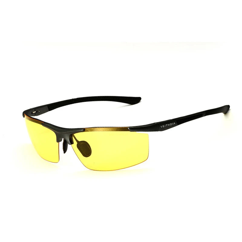 Lunettes de soleil homme aluminium magnésium polarisées UV400 — revêtement miroir, extérieur