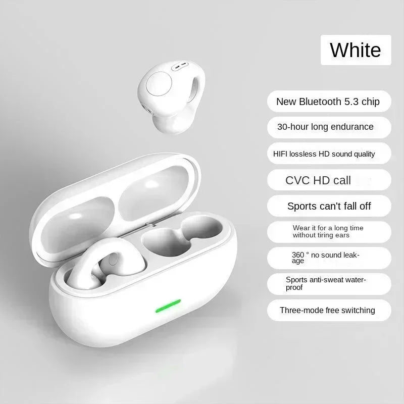 Nuevos auriculares Bluetooth 5.3 T75 de conducción ósea - auriculares deportivos impermeables con sonido estéreo HiFi