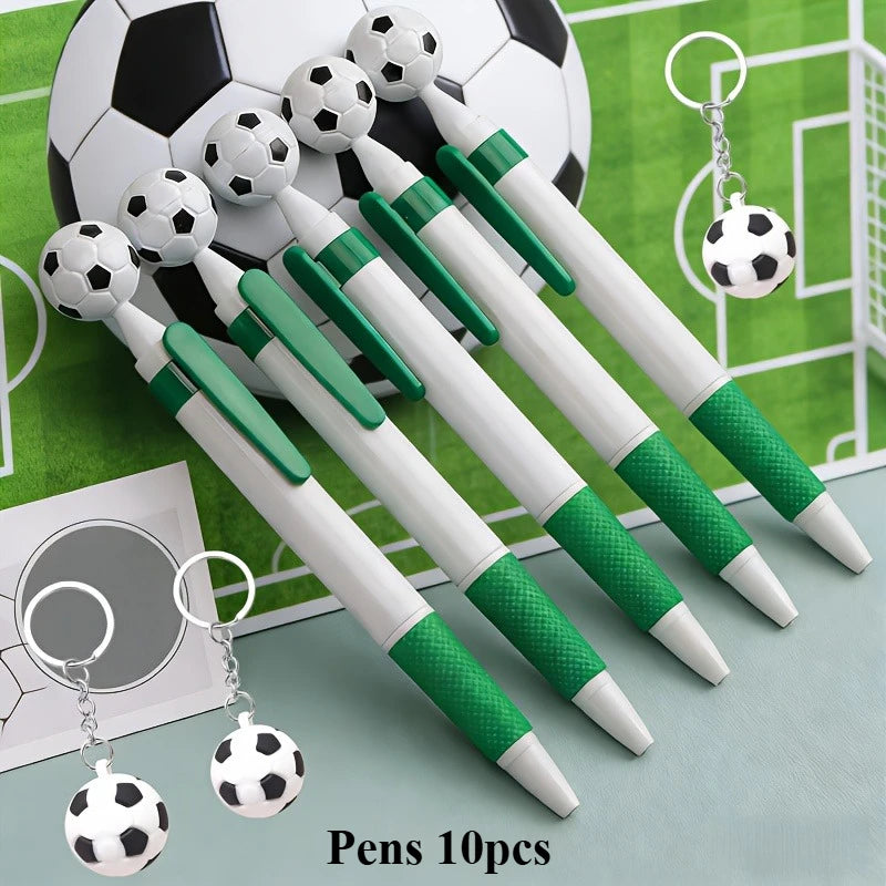 Pack Cadeau Papeterie Thème Football 10 Pièces — Carnet, Porte-clés, Stylo & Sac Cadeau