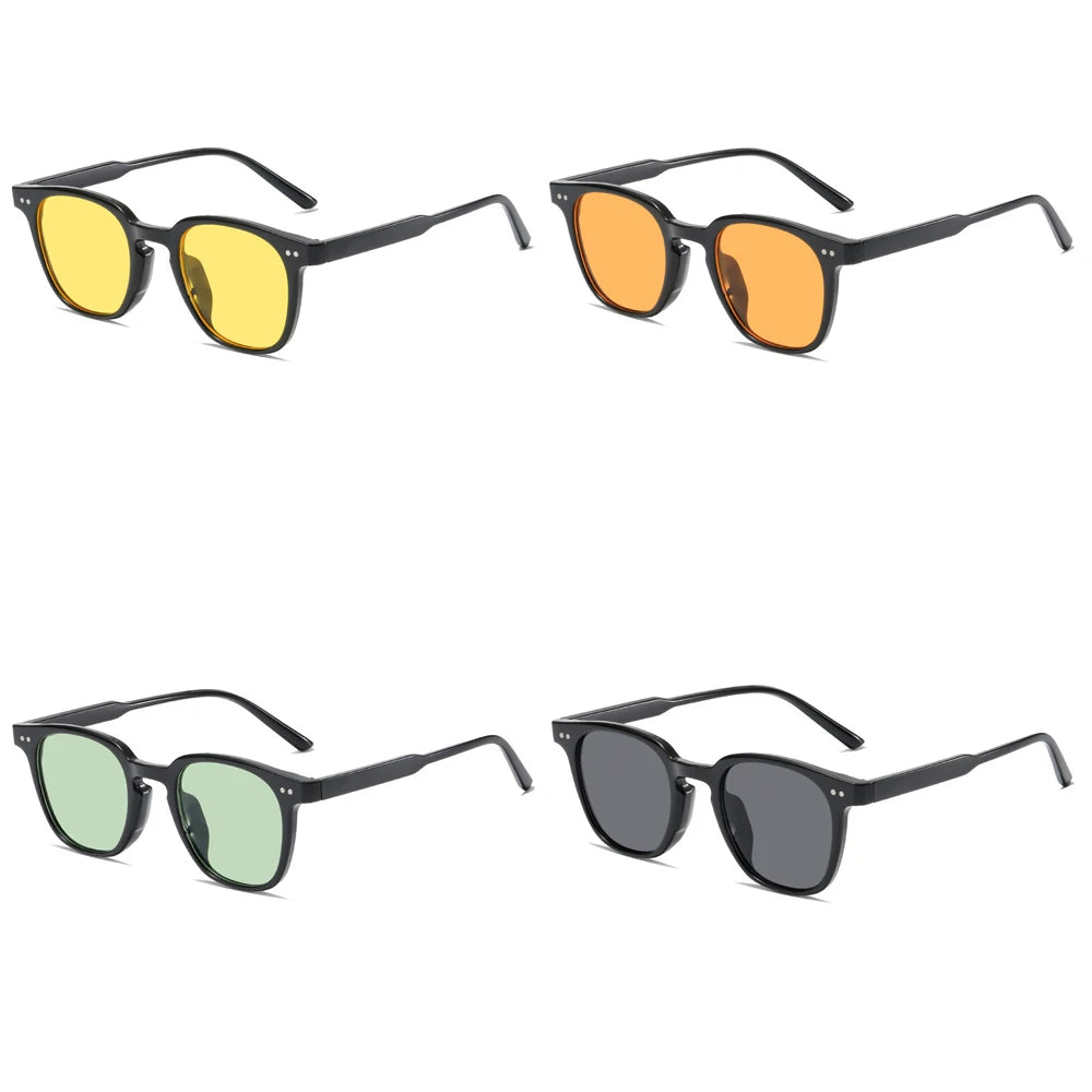Lunettes de Soleil Carrées Vintage Femme & Homme — Petites Rondes Mode
