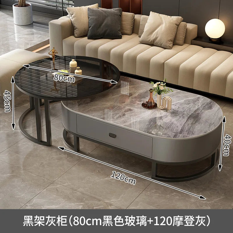Tables basses extensibles rondes modernes — minimalistes, design livre, meubles salon
