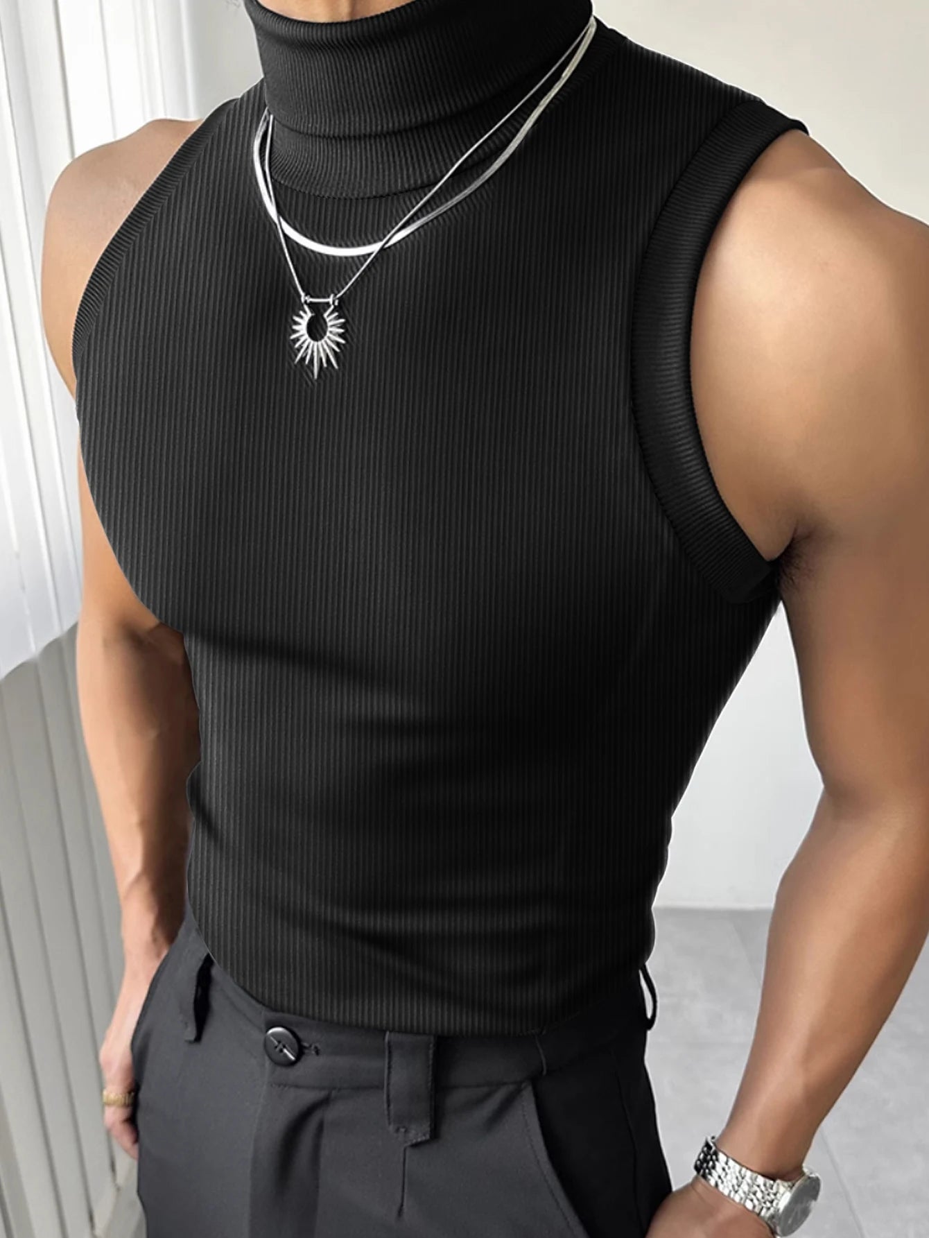2026 nouveau T-Shirt pour hommes décontracté polyvalent à la mode à manches courtes haut pour hommes débardeur