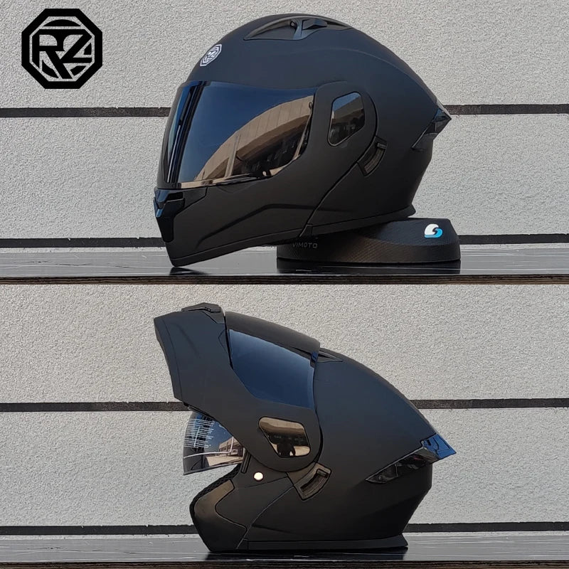 Casque moto intégral double lentille modulaire rabattable — homme, femme, mode, Motocross