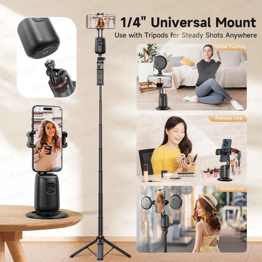 P05 — Stabilisateur Smartphone Suivi IA 360° Support Table Live & Vidéo