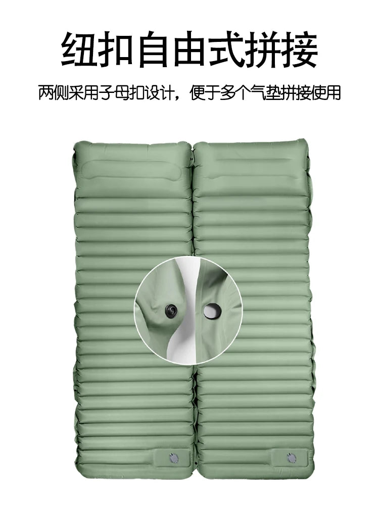 Tapis de couchage pliant pour Camping en plein Air, matelas gonflable de plage avec oreillers, tapis d'air ultraléger pour voyage et randonnée, nouveau