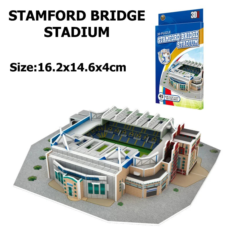 Terrain de Football Miniature en 3D, Puzzle à Faire Soi-Même, Modèles de Stades de renommée Mondiale, Jeu Périphérique, Jouets, Cadeaux d'Anniversaire, DDJ