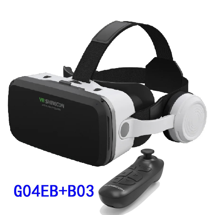 VR Shinecon Virtual Reality Headset 3D Glasses for Smartphone Smart Phone Binocular Headset Video Game Wirth Lens