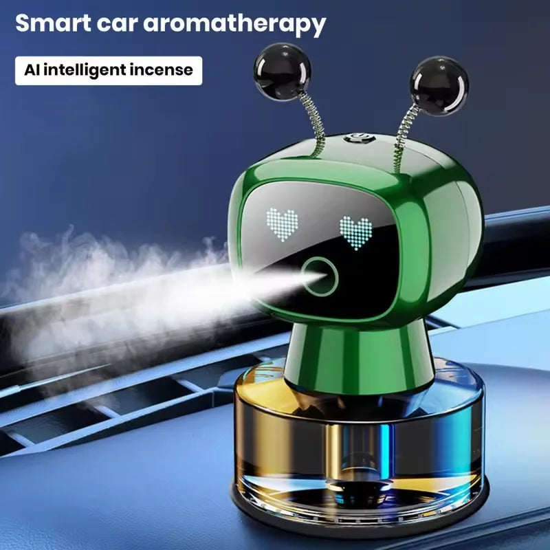 Désodorisant de voiture Intelligent diffuseur d'arôme de voiture Rechargeable AI yeux intelligents 4 niveaux de diffuseur de voiture Intelligent réglable cadeau