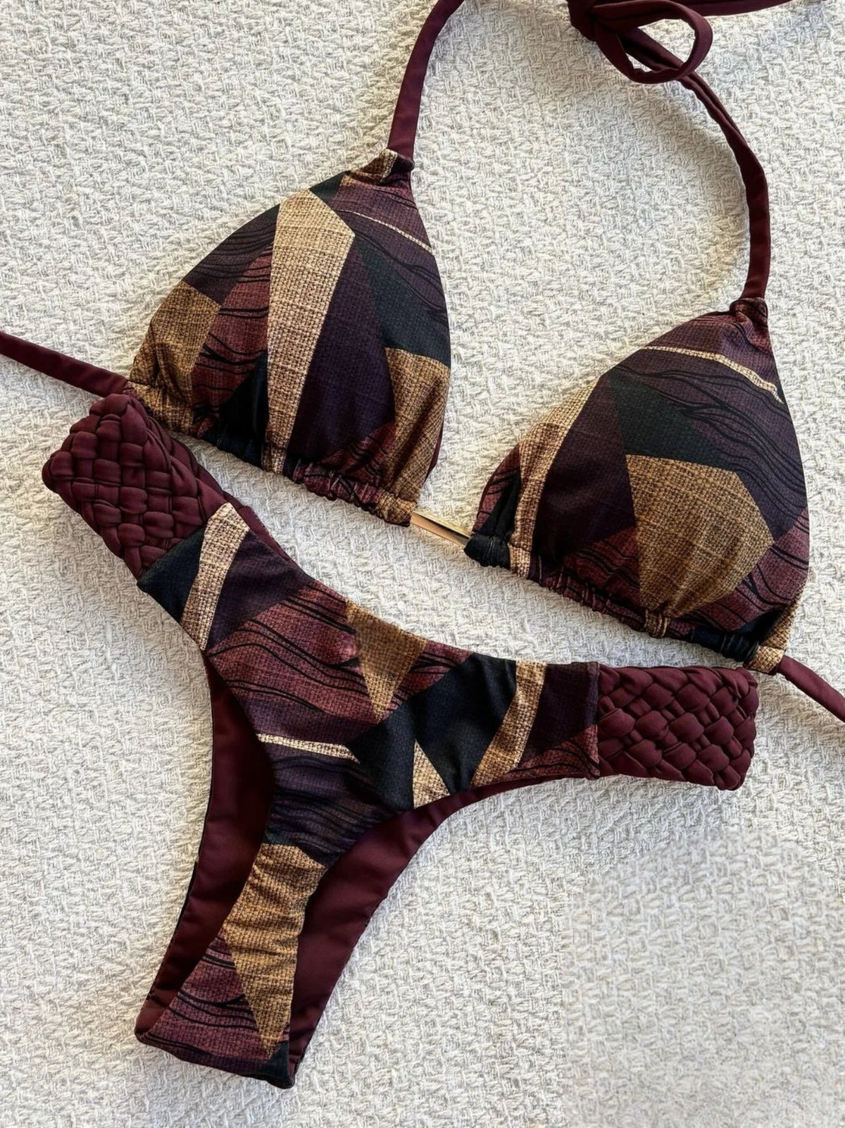 RUOTONSEPT imprimé licou Mini string coupe haute Bikini femme maillot de bain femmes maillots de bain deux pièces Bikini ensemble baigneur maillot de bain bain