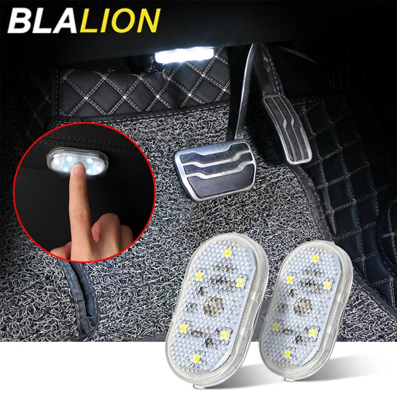 BLALION-Luces táctiles LED inalámbricas para coche, iluminación interior magnética, plafón de techo, lámpara de lectura, lámpara de puerta automática, carga por USB, 5V