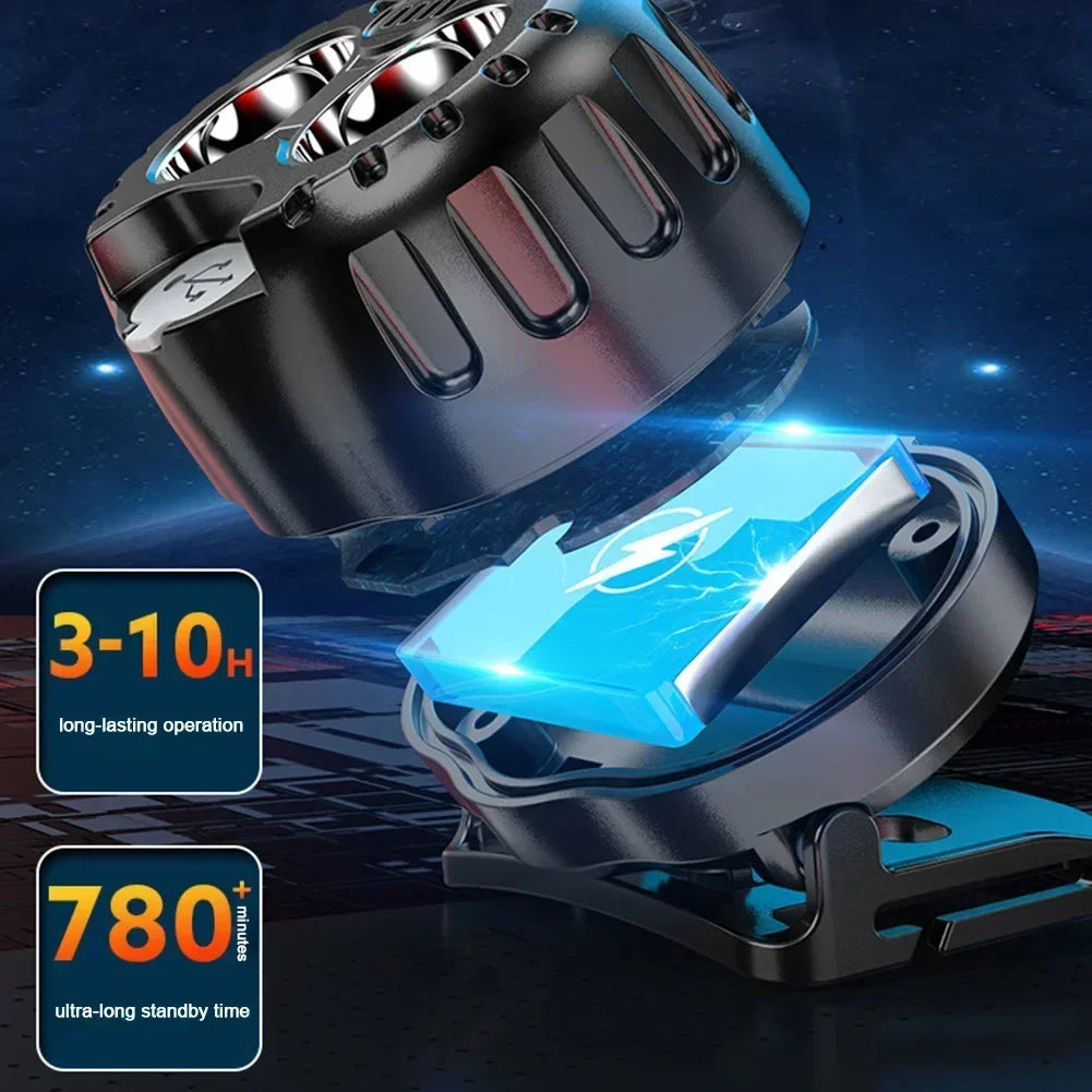 Capteur de mouvement phare Rechargeable lampe de poche LED phares Ultra lumineux lampe frontale de pêche Led front lampe frontale lampes de poche