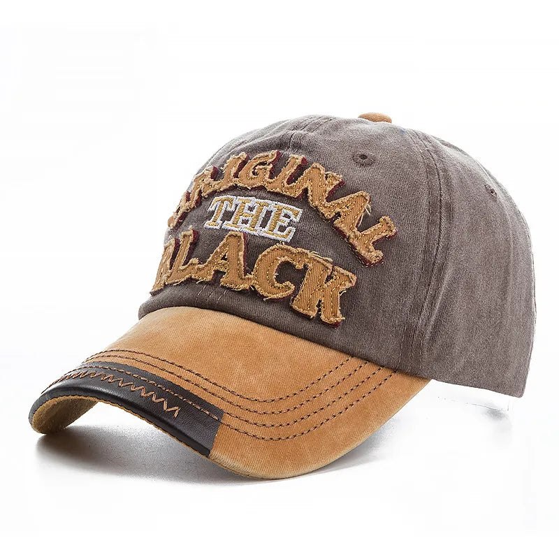 Casquette de baseball noire en coton lavé — hommes, femmes, décontractée, brodée, chapeau papa, 2022
