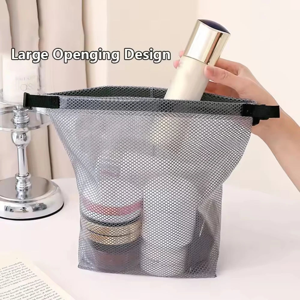 Bolsa de maquillaje de viaje de 1/2 piezas: de gran capacidad, impermeable, portátil, adecuada para natación y transporte al aire libre.
