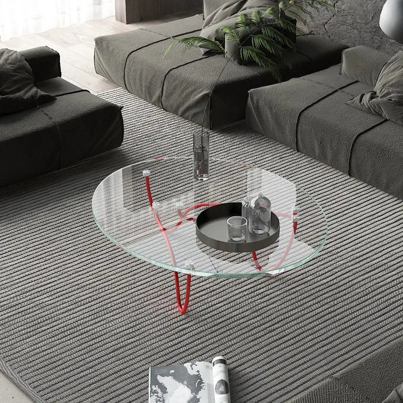 Mesa auxiliar transparente y sencilla, moderna, de metal, única, de cristal de alta calidad, nórdica, italiana, delgada, para muebles auxiliares de salón