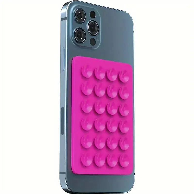 Support de téléphone à ventouse en silicone, support mural, carré, antidérapant, simple face, autocollant arrière, polymères, multifonctionnel