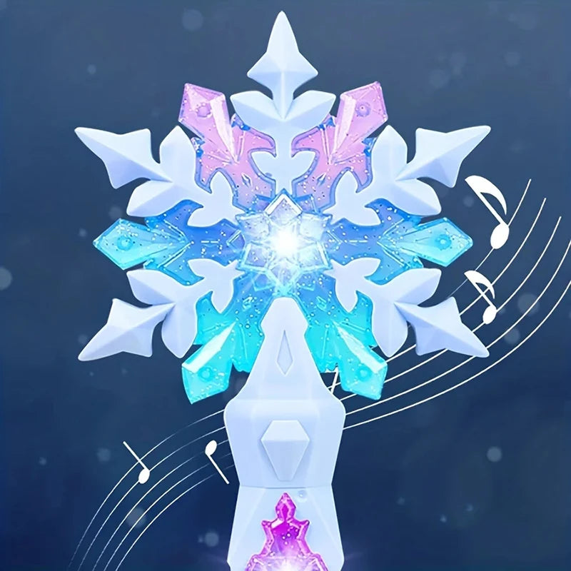 Baguette de neige princesse pour filles, jouet féerique, baguettes lumineuses, noël, Halloween, jouets pour enfants, flocon de neige, bâtons lumineux, Cosplay pour enfants