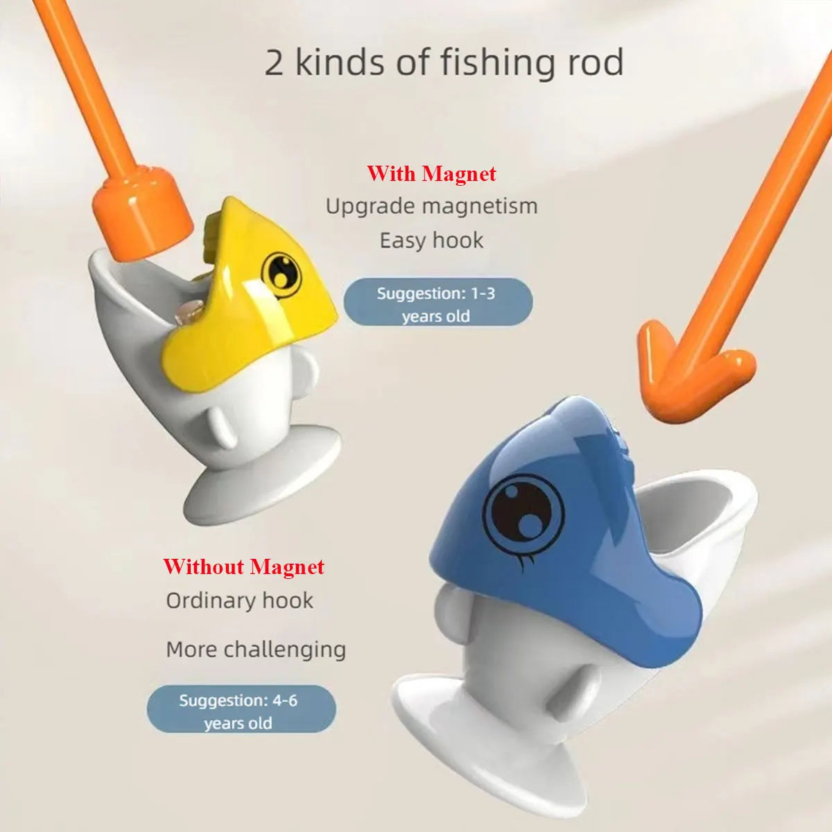 Jouets de pêche magnétiques simples dinosaure, canne à jeu, jouets pour enfants, bébé Montessori avec tige, cadeau éducatif sans rotation