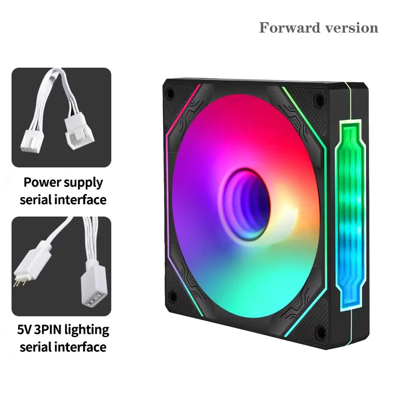 OEM PRISM 4 PRO ventilateur de châssis d'ordinateur 120mm 5V 3PIN ARGB 4 broches PWM ventilateur de refroidissement silencieux 12V grand Volume d'air 45.2CFM/600-1500 tr/min