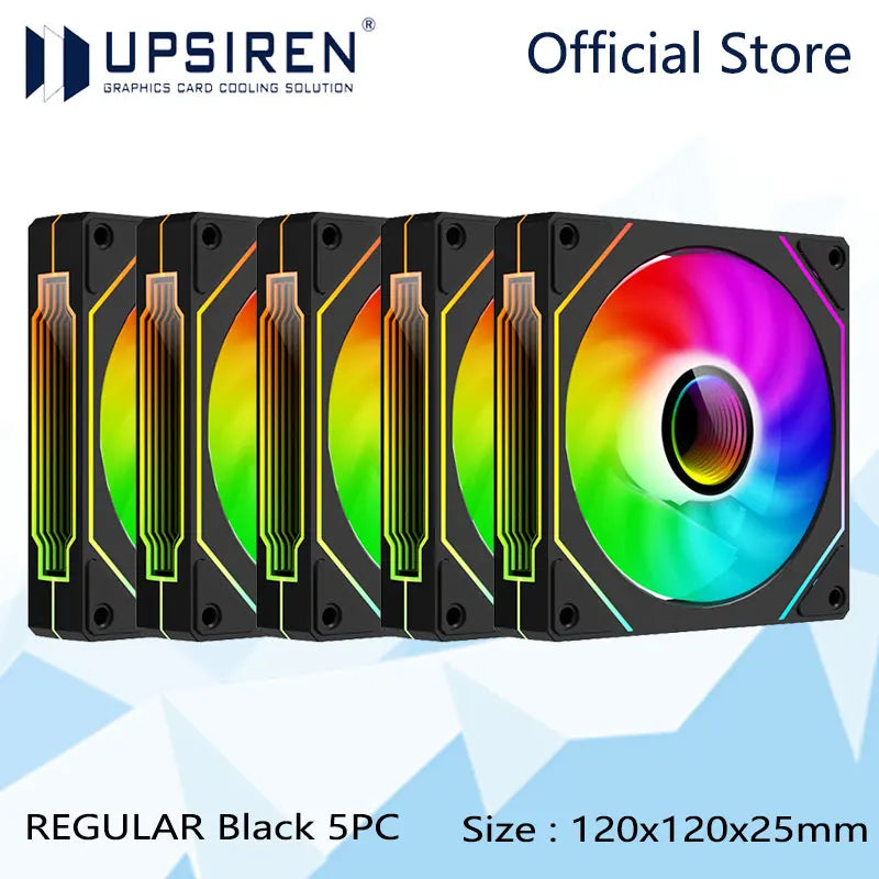 UPSIREN UF-1 PRISM 4 PRO ventilateur de châssis d'ordinateur 12 cm ARGB 4 broches PWM ventilateur de refroidissement silencieux 12 V grand Volume d'air 45CFM/600-1500 tr/min