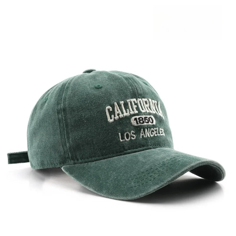 Casquette de baseball lettre brodée — hommes, femmes, mode, vintage, solide, sports plein air, snapback (v2)